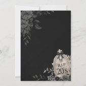 RIP Twenties Gothic Skull Verjaardag Uitnodiging (Achterkant)