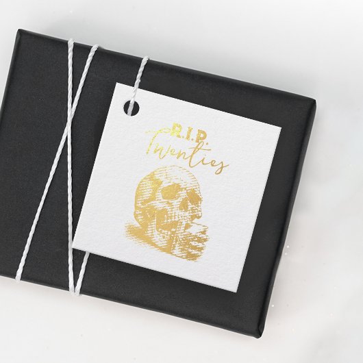 RIP Twenties Gouden Schedel Verjaardagsfeest Bedankjes Labels
