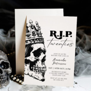 RIP Twenties Skull Halloween 30e verjaardag Kaart