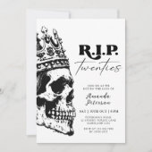 RIP Twenties Skull Halloween 30e verjaardag Kaart (Voorkant)