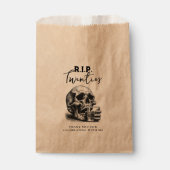 RIP Twenties Whiskey Skull Verjaardag Bedankt Bedankzakje (Voorkant)