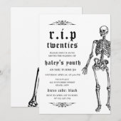 RIP Twintigers 20s Grappig Skelet 30e Verjaardag Kaart (Voorkant / Achterkant)