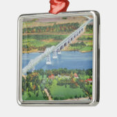 Rip Van Winkle Bridge over Hudson Metalen Ornament (Links)