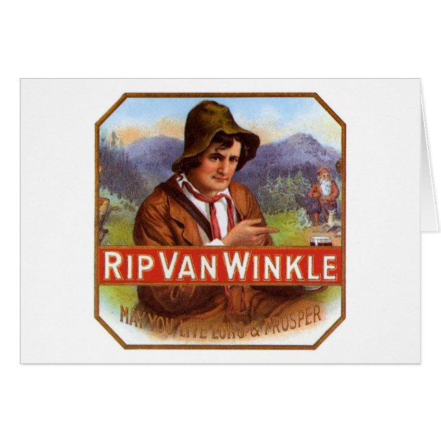 Rip Van Winkle Cigar Label (Voorkant Horizontaal)