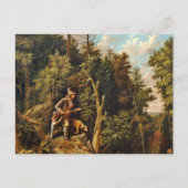 Rip Van Winkle met zijn hond Briefkaart (Voorkant)