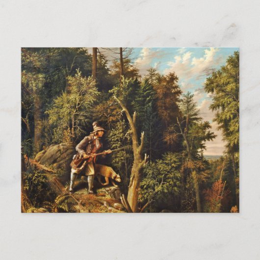 Rip Van Winkle met zijn hond Briefkaart (Voorkant)