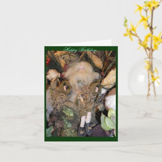 Rip Van Winkle Verjaardag Kaart (Gele Bloem)