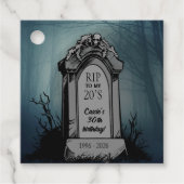 RIP voor mijn 20s verjaardagsfeestje Bedankjes Labels (Voorkant)