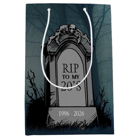 RIP voor mijn 20s verjaardagsfeestje Medium Cadeauzakje (Voorkant)