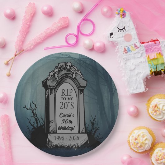 RIP voor mijn 20s verjaardagsfeestje Papieren Bordje (Feest)