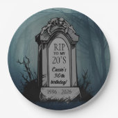 RIP voor mijn 20s verjaardagsfeestje Papieren Bordje (Voorkant)