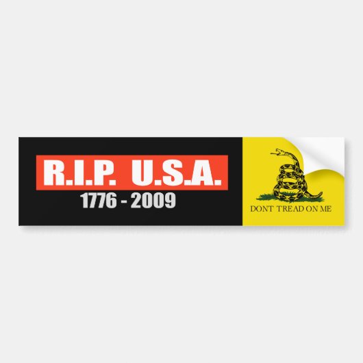 RIP VS - T-shirt 1776-2009 Bumpersticker (Voorkant)