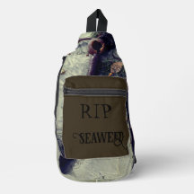 RIP Zeewier Print Knip Naai Tas