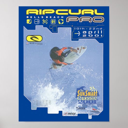 Ripcurl Pro surven wedstrijd surven kunst aan de m Poster (Voorkant)