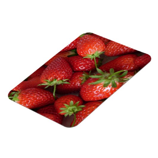 Ripe aardbeien magneet (Linkerzijde)