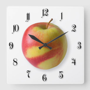 Ripe appel vierkante klok
