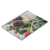 Ripe Blackberries op een notitieboek (Linkerzijde)