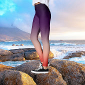 Ripe Blackberry Raspberry Shadow Ombre Tie Dye Leggings