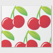 Ripe Bright Red Cherries Cadeaupapier (Vlak)