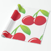 Ripe Bright Red Cherries Cadeaupapier (Uitgerold)