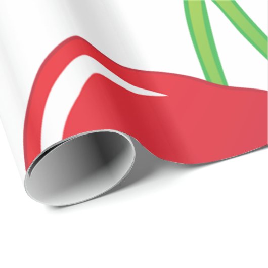 Ripe Bright Red Cherries Cadeaupapier (Rol Hoek)