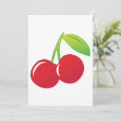 Ripe Bright Red Cherries Kaart (Staand voorkant)