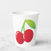 Ripe Bright Red Cherries Papieren Bekers (Voorkant)