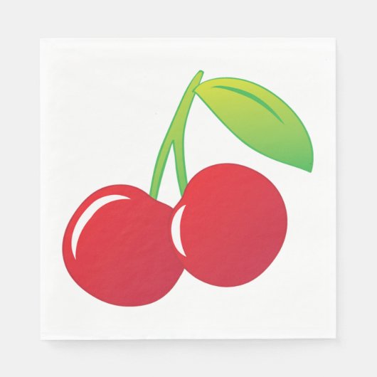 Ripe Bright Red Cherries Servet (Voorkant)