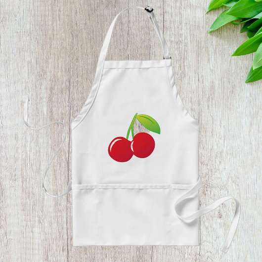 Ripe Bright Red Cherries Standaard Schort