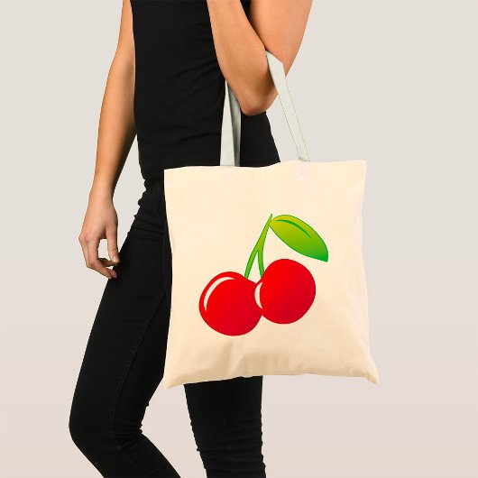 Ripe Bright Red Cherries Tote Bag
