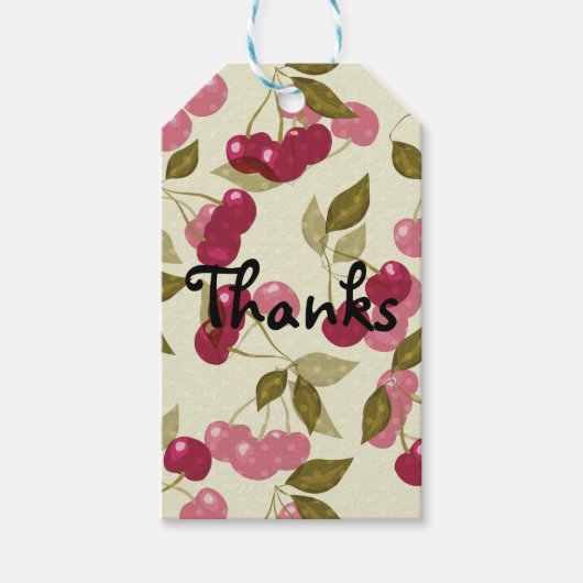 Ripe cherry cadeaulabel (Voorkant)