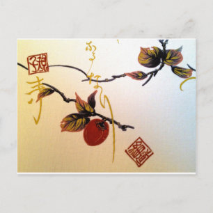 Ripe Cherry op Branch Briefkaart