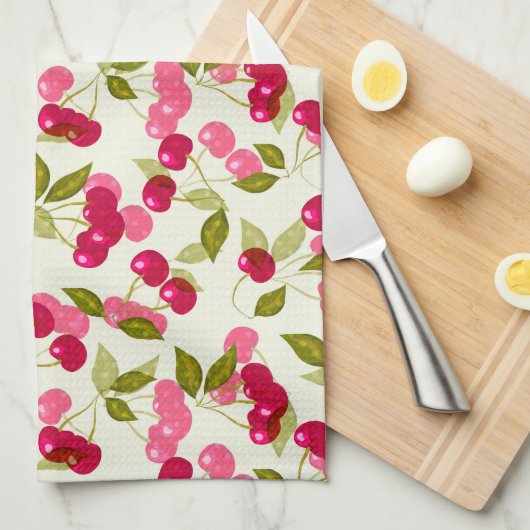 Ripe cherry theedoek (Quarter Fold)