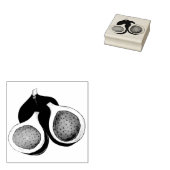 Ripe Fresh Sliced Summer Turkey Fig Tree Rubberstempel (Gestempeld)