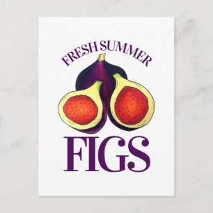 Ripe Fresh Summer Figs Fig Tree Food Briefkaart