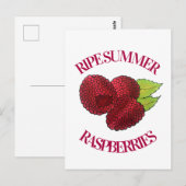 Ripe Fresh Summer Red Frafrabes Fruit Berry Briefkaart (Voorkant / Achterkant)