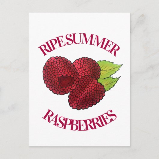 Ripe Fresh Summer Red Frafrabes Fruit Berry Briefkaart (Voorkant)