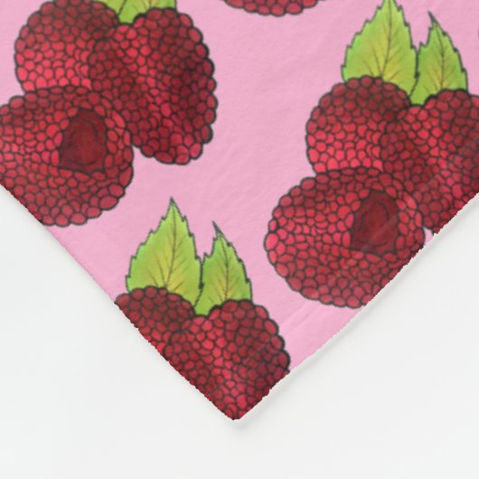 Ripe Fresh Summer Red Frafrabes Fruit Berry Fleece Deken (Hoek)