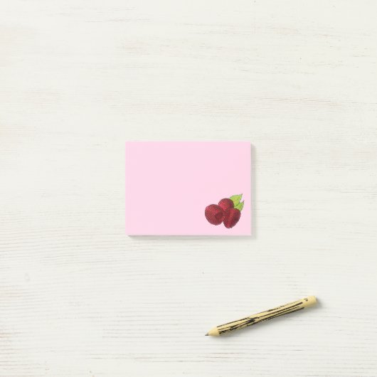 Ripe Fresh Summer Red Frafrabes Fruit Berry Post-it® Notes (Op bureau)