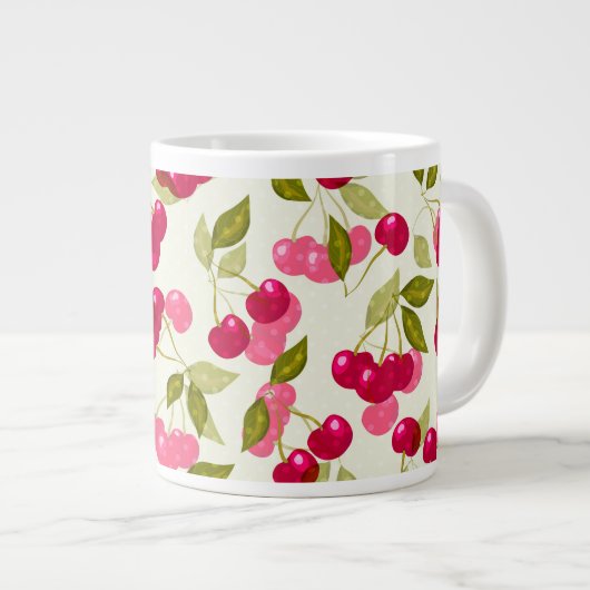 Ripe kersen espresso grote koffiekop (Voorkant rechts)