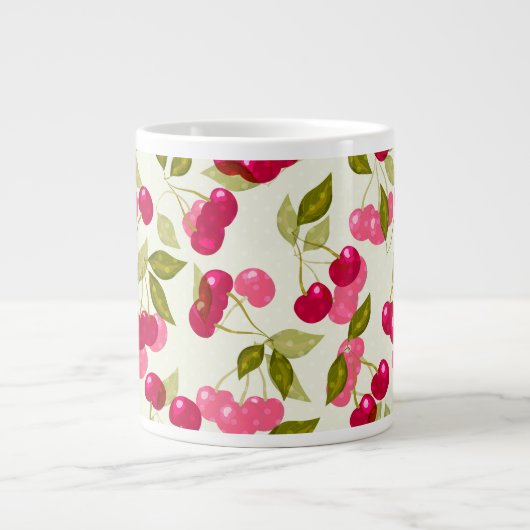 Ripe kersen espresso grote koffiekop (Voorkant)