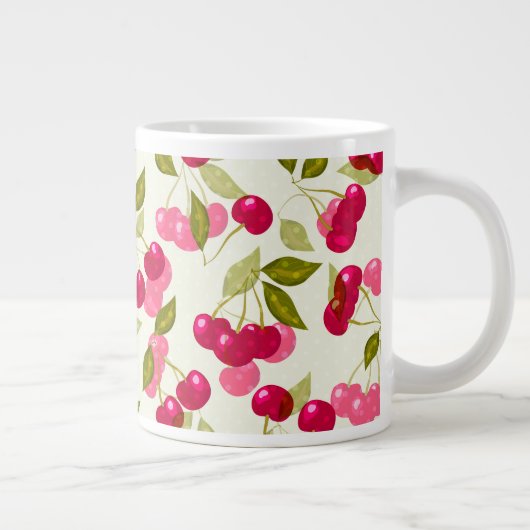 Ripe kersen espresso grote koffiekop (Rechts)