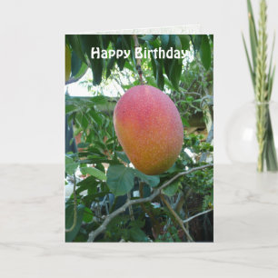 Ripe Mango Fruit Personalized Birthday Sjabloon