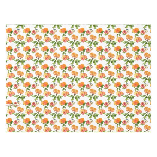 Ripe perziken, abrikozen en pompelmoezen tafelkleed (Voorkant (Horizontaal))