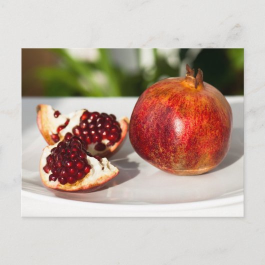 Ripe pomegranaat briefkaart (Voorkant)