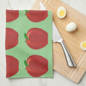 Ripe Red Apples Green Leaves Kitchen Towels Theedoek (Quarter Fold)