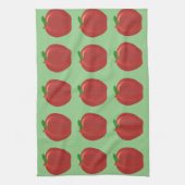 Ripe Red Apples Green Leaves Kitchen Towels Theedoek (Verticaal)