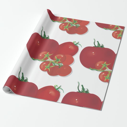 Ripe Red Tomaten Cadeaupapier (Uitgerold)