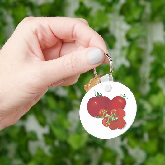Ripe Red Tomaten Sleutelhanger