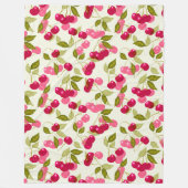 Ripe rode kersen . fleece deken (Voorkant)